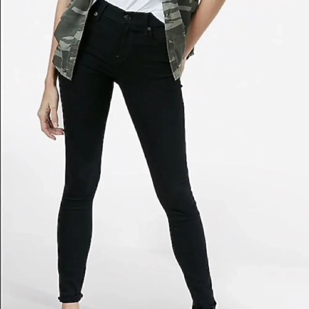 Express mid rise ankle legging jeans - black